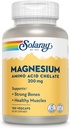 Solaray Magnesium Amino Amino Acid Chelate 200 mg, Magnesio Chelated Suplemento para Bone Health, Heart Health and Muscle Function Support, Vegan, 60-Day Money Back Guarantee, 100 Servings, 100 VegCaps