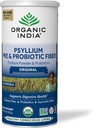 ORGANIC INDIA Psyllium Husk Powder - Pre & Probiotic Fiber Suplemento, Orgánica Psyllium Husk Fiber Suplemento, Pleno Psyllium Husk Powder Desflavored, Fibra dietética, USDA Orgánico, Gluten Gratis - 10 Oz