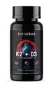 Leviatán Nutrición Vitamina D3 K2 2 en 1 Fórmula tención 360mcg Vitamina K2 (MK7) + Vitamina D3 5000 UI Vegan Suplementos de Vitamina Orgánica Extra Fuerza - Apoyo Corazón, Dientes, Conjunto y Bone Health