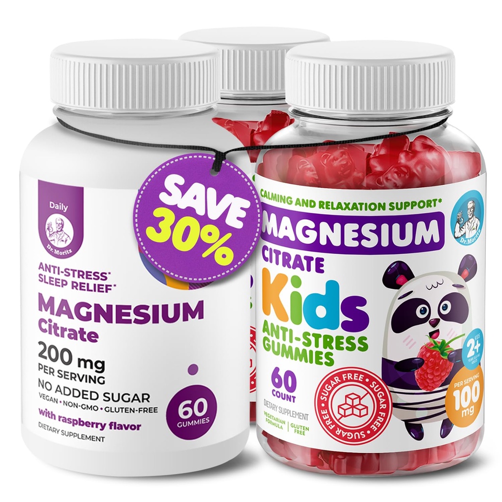 Niños Magnesio 120 cuentan y Magnesio 60 cuentan Gummies Libre de Azúcar - Calma Magnesio Gummies Suplemento para niños, Lágrimas de calma de magnesio sin azúcar para adultos