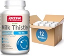 Jarrow Formulas Milk Thistle 150 mg Con 30:1 Standardized Silymarin Extract, Dietary Supplement for Liver Function Support, 200 Veggie Capsules, 66-200 Day Supply, 12 Packs