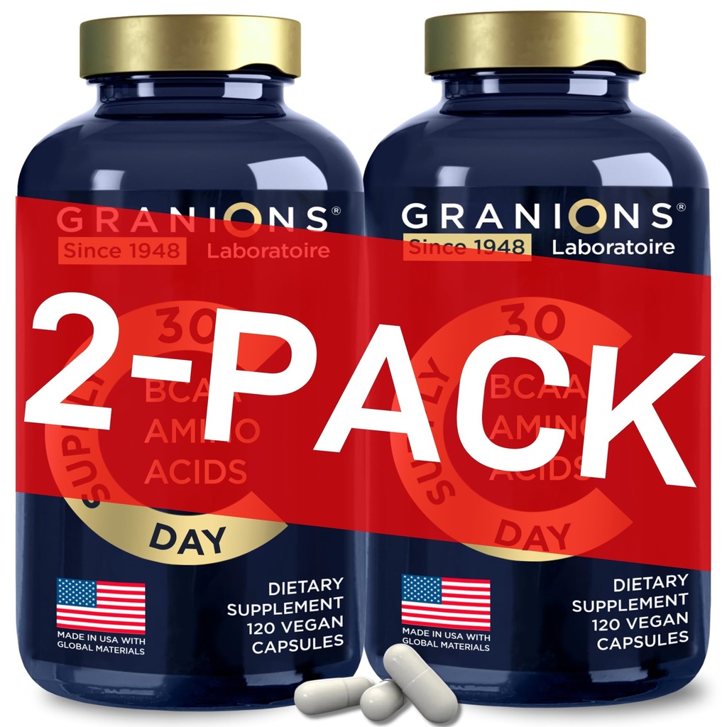 Aminoácidos esenciales Suplemento para Hombres &amp; Mujeres - Todos 9 BCAAs EAA Suplementos Fórmula - Leucine Amino Acid, Lysine, Tryptophan, Advanced Amino Energy &amp; Muscle Recovery - 240 Vegan BCAA cápsulas
