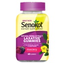 Senokot Dietary Supplement Laxative Gummies, Natural Senna Extract, Gentle, Overnight Relief from Occasional Constipation, Mixed Berry Flavor, 60 Conde.