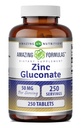 Amazing Formulas Zinc Gluconate 50 Mg Suplemento tención Tablets ← No Gluten-Free Silencio Made in USA (1 Pack  250 Count)