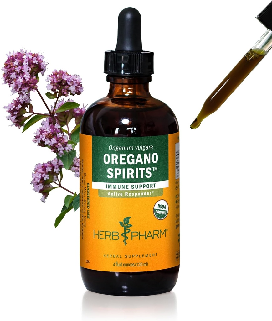 [BRSWIYQPO4OWGD3U] Herb Pharm Oregano Spirits Extracto y Blend de aceite esencial para soporte inmunitario* - 4 onzas