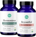 Ora Organic BeYouTiful & Hormona Balance Bundle: Natural Beauty & Wellness Essentials for Women, 60 cápsulas Vegan con vitaminas B + 90 cápsulas Formuladas con Ashwagandha y Más.