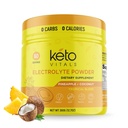 Keto Vitals Electrolytes Polvo - Azucar libre Keto Electrolitos Polvo con Potasio, Magnesio, Sodio, " Calcio - No Sugar Electrolyte Drink Mix " Hidration Powder, 60 Servings, Piña Coconut