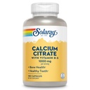 Citrato de Calcio Solaray con Vitamina D3 1000mg - Fuerza de Bone y Soporte de dientes saludables - Digestión suave Fórmula - Lab Garantía verificada de 60 días - 30 Serviciones, 180 cápsulas
