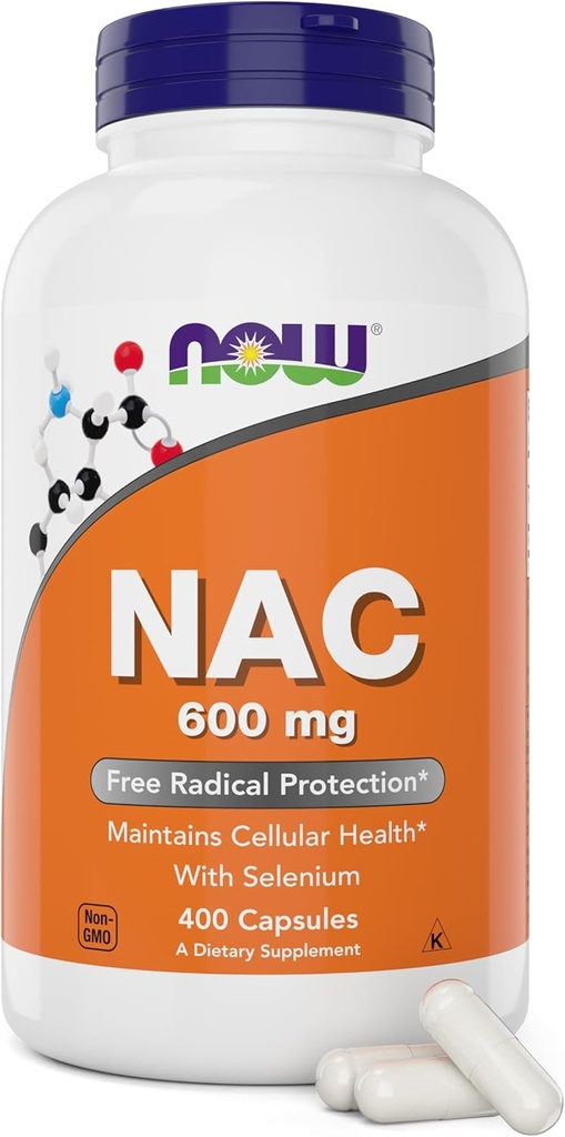 [BRSRMBQHPMNBO3T5] Ahora NAC 600 mg, 400 cápsulas, N-Acetyl Cysteine con Selenium