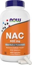Ahora NAC 600 mg, 400 cápsulas, N-Acetyl Cysteine con Selenium