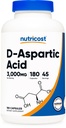 Nutricost D-Aspartic Acid (DAA) Capsules 3000mg Por Serving (180 cápsulas) - Non-GMO