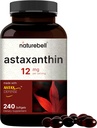 NatureBell Astaxanthin 12mg, 240 Softgels ← Antioxidante natural de Microalgae (AstaX) ← Soporta el ojo, la piel y la salud celular ¦ Max Strength, 4 Month Supply ¦ Non-GMO, Gluten Free
