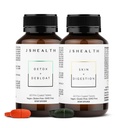 JSHealth Vitamins Digestion Support Bundle - Incluye Detox + Debloat Liver Health Formula " Skin + Digestion Supplements