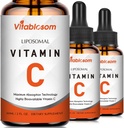 Vitamina Liposomal C 2000mg Líquido para adultos, alta absorción VIT C ,Maximizar vitamina C, para el sistema inmunológico " Antioxidante, 60ML (3 botellas)