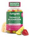 Fungies Tremella Mushroom Gummies, Strawberry mixed & Lemon Flavor - Mushroom Herbal Supplement Gummy for Adults Supports Collagen Synthesis, Healthy Skin & Healthy Aging - Beauty Gummies 60 Servings