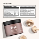 FREQUENSE - Rise Nootropic Tub - Mango Lemonade Flavor - apoya el rendimiento cerebral & Claridad - con hongos, vitaminas B & café verde - 132g