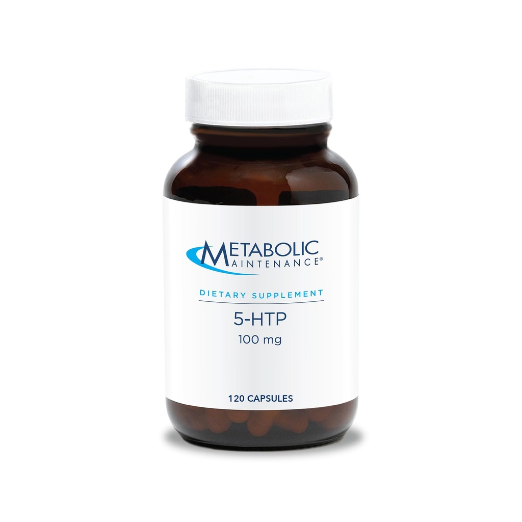 Mantenimiento metabólico 5-HTP - Proporciona 100 mg 5-Hydroxytryptophan - Admite vías de serotonina, una perspectiva positiva y resurgimiento - 120 Serviciones - 120 cápsulas
