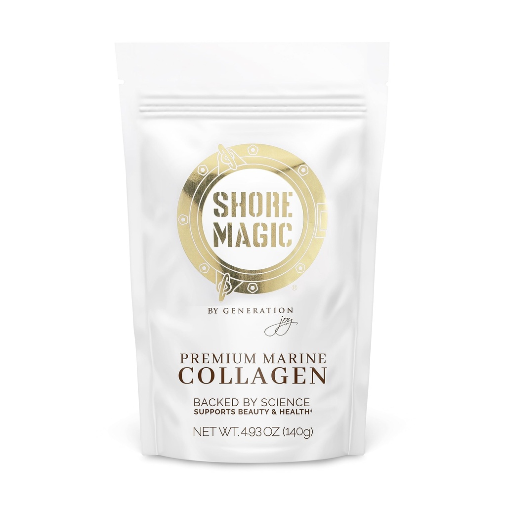Zapato Magic Premium Collagen Powder marino – Hidrolyzed Tipo I, II, III < IV Peptides de Pesca Salvaje para la piel, el cabello, uñas &amp; articulaciones, 14 Servimientos