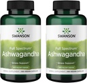 Swanson Ashwagandha Suplemento de polvo - con Ashwagandha Root to Promote Stress Relief & Energy - Suplemento ayurvédico para el bienestar natural (100 cápsulas, 450 mg cada uno) 2 Pack