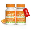 Basic Brands – Zinc Orange Defend - 100 Lozenges - Natural Orange Flavor Zinc–Lozenges - Immune Boost, Cold Relief, Non-GMO, Zinc Acetate & Vitamin C - 2-Pack