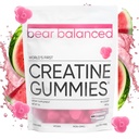 Gummies de la creatina equilibrada para hombres y mujeres - Creapure® Monohidrato de crema, L-Theanine, L-Tyrosine &amp; B12 para el crecimiento muscular, fuerza, enfoque, energía &amp; salud - baja calorías, libre de azúcar, " Vegan