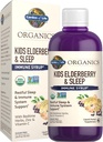 Garden of Life Organics Elderberry Immune Support for Kids with Zinc, Vitamina C - Kids Elderberry & Sleep Immune Syrup Liquid, Bedtime Herbs for Children, No Alcohol, No Añadido Sugar, 3.92 fl oz