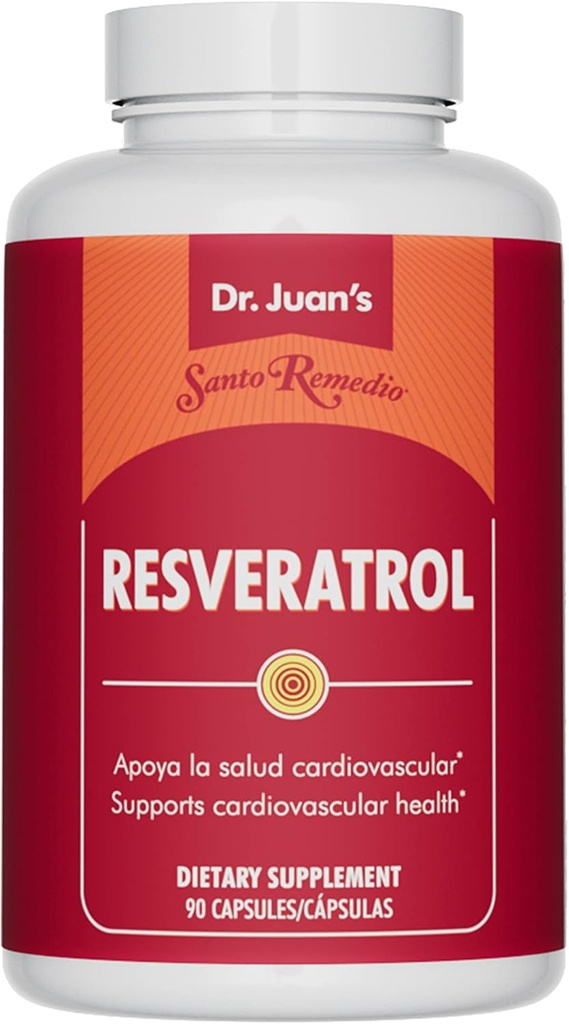 [BRSRMEARAQNBED3D] Santo Remedio Resveratrol, Apoya Salud Cardiovascular*, Suplemento Dietario, Vegetariano, No Colores Artificiales, No Sabores Artificiales, 200 mg, 90 cápsulas