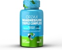 Complejo Triple de Magnesio ORZAX _ Magnesium Glycinate, Citrate, Malate TEN Vegan, Gluten Free, Dairy Free, Halal TEN 200 mg de Magnesio Complejo Triple para Musculos " Energía para Mujeres y Hombres TENIDO 60 Tablets