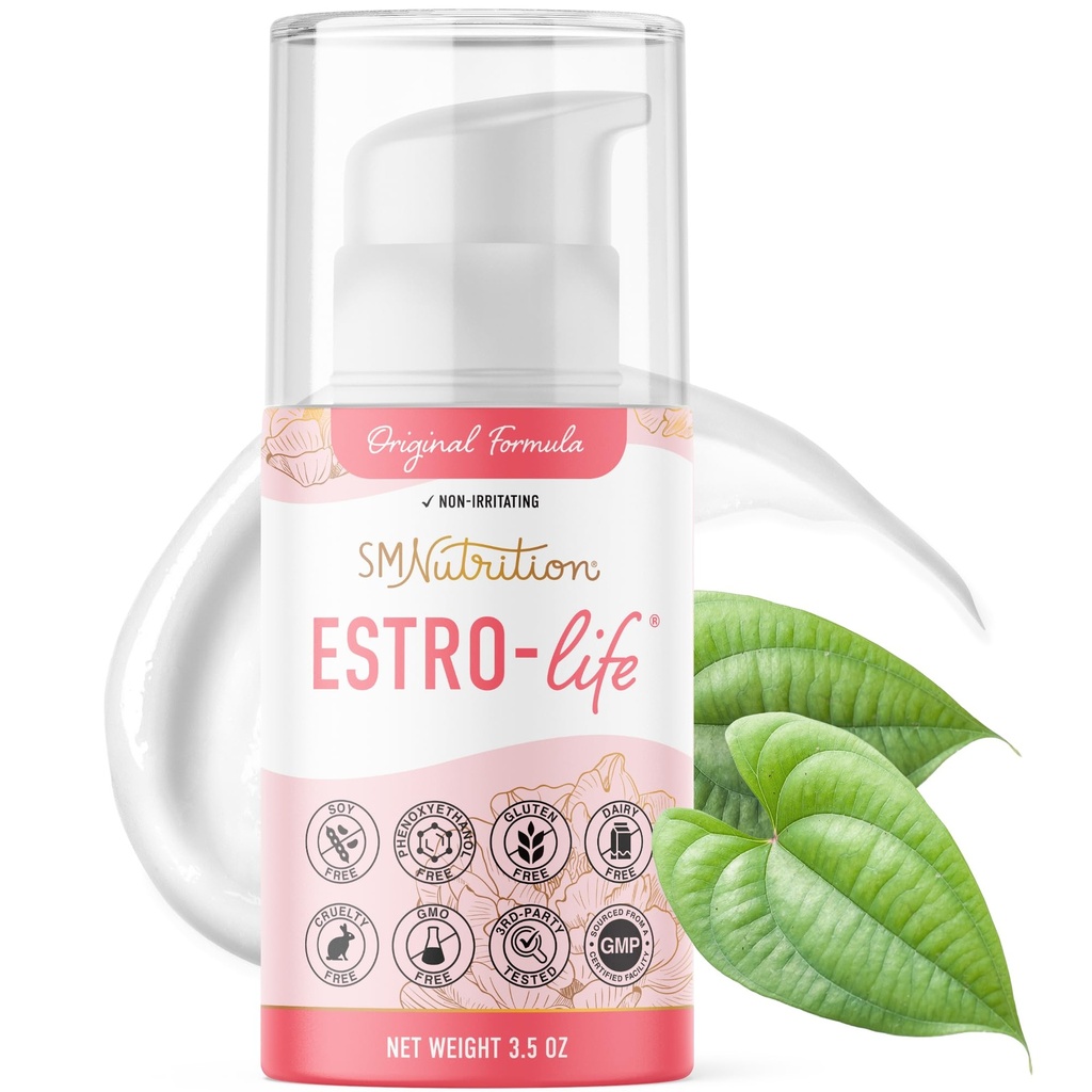 Original Estro-Life Balancing Skin Cream for Women ¦ Cosmetic Skin Cream with 175mg of Estriol per Container with Vitamin A ← Soy-Free, Cruelty-Free, and Non-GMO TEN 84 Applications, 3.5oz Pump