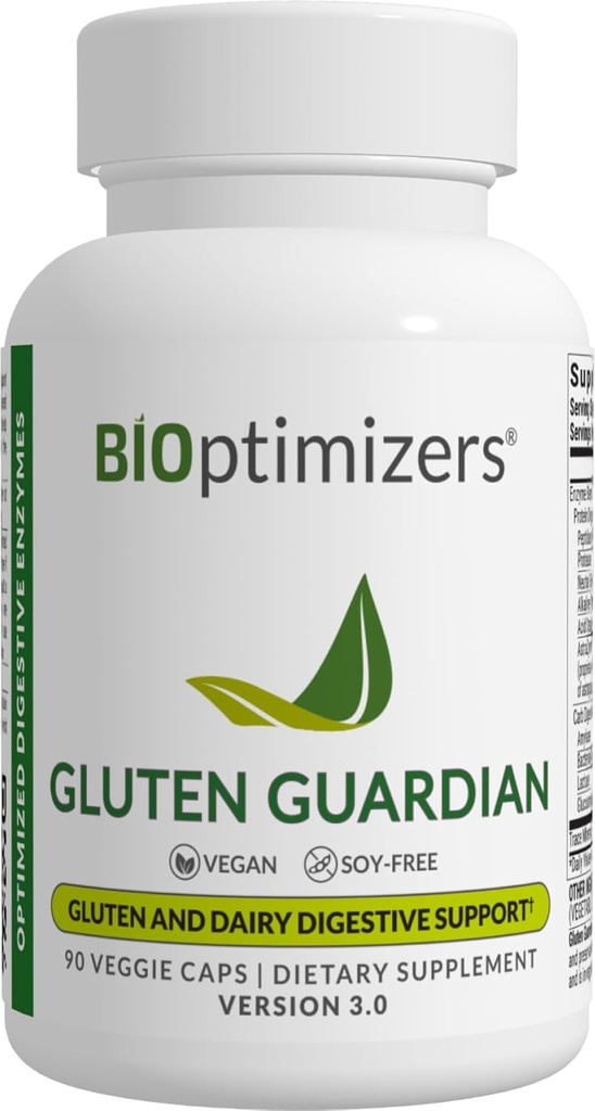 Gluten Guardian 3.0 - Suplemento de enzima con DPP-IV para apoyar la digestión de líquidos – puede ayudar a prevenir el rubor, el gas y la indigestión, 90 cápsulas