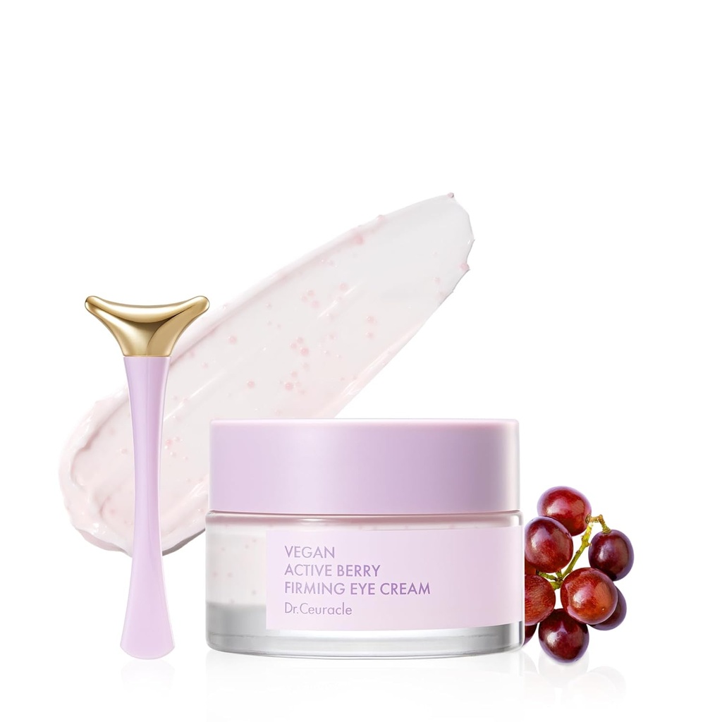 [BRSROGTQAVYBU2Y6] leegeehaam Dr.Ceuracle Vegan Active Berry Firming Eye Cream with Applicator (32g / 1.12 oz.) - Resveratrol hidratante Tratamiento del ojo para los círculos oscuros y la pureza