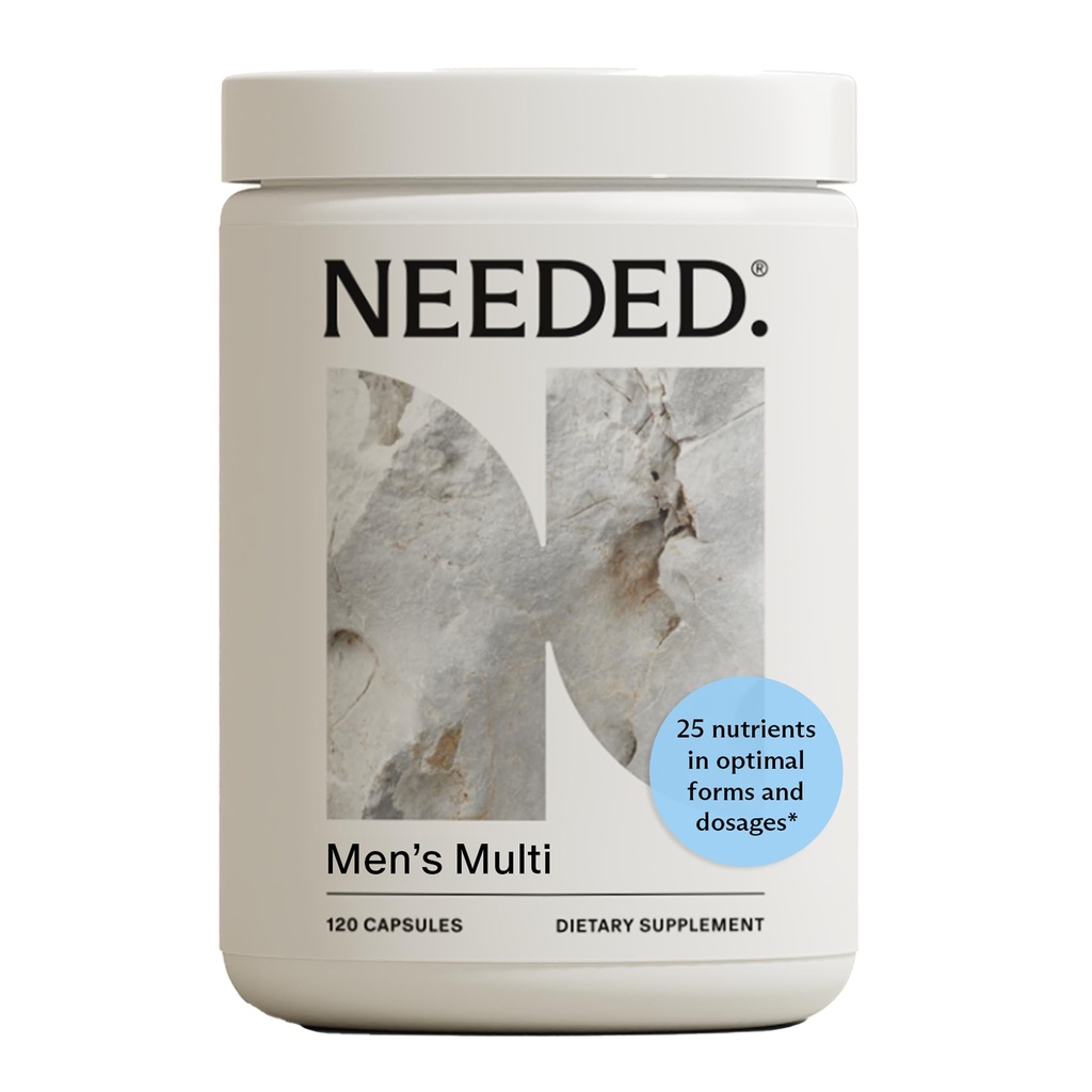 Necesitado. Multivitamínico para Hombres - 25 Nutrientes óptimos para la fertilidad " Salud masculina - Mens Multivitamina con vitamina D3 2000IU, B12 Vitaminas, 200 MCG Selenium - Suplemento de fertilidad masculina, 30 Day Supply