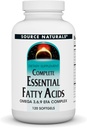 Fuente Naturales Ácidos grasos esenciales completos, Omega 3,6,9 EFA Complejo - 120 Softgels