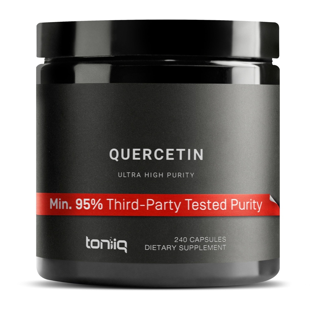 Toniiq Ultra High Purity Quercetin Capsules - 95%+ Altamente Purificado y Biodisponible - 1000mg Por Serving - 240 Capsules Quercetin Suplemento