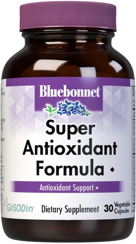 BlueBonnet Super Antioxidante Fórmula Vegetarian Capsules, 30 Conde
