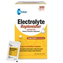 Globe Electrolyte Replacement Tablets for Rapid Hydration & Exercise Recovery (500 Tablets, 250 Packets of 2) for Athletes, Hiking & Sports, Travel Packets with Key Nutrients for Optimal Endurance