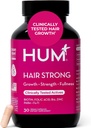 HUM Hair Strong Daily Hair Growth Supplement with Biotin, Zinc, Vitamin B12 to Support Growth, Folic Acid & Vitamina B12 Vitaminas para el Peluquería Saludable para Mujeres y Hombres, 30 cápsulas Vegan