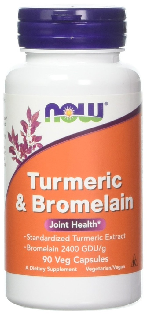 AHORA Foods Turmeric " Bromelain, 90 Vegetable Capsule (2 Pack)