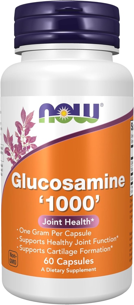 AHORA Suplementos de alimentos, Glucosamina '1000', con certificación de suplemento dietético UL, 1 g por cápsulas, 60 cápsulas