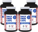Yerba Prima Capas de fibra diarias - 180 cápsulas, (Pack of 4) - Soluble & Insoluble Suplemento dietético - Colon Cleanse - Gut Health - Vegan, No Gluten-Free
