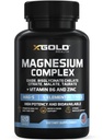 Complejo de magnesio micronizado Plus B6 ANTE Zinc Magnesium Oxide, Bisglycinate Chelate,Citrate, Malate TEN Taurate ANTE Bones, Muscle, Energy,Inmune System High Absorption - Made in The USA