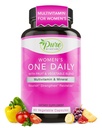 Pura por naturaleza Multivitamina de un día para las mujeres, Suplemento de apoyo inmune con ingrediente no transgénico, vitamina " Minerales para la energía, 60 cápsulas vegetales