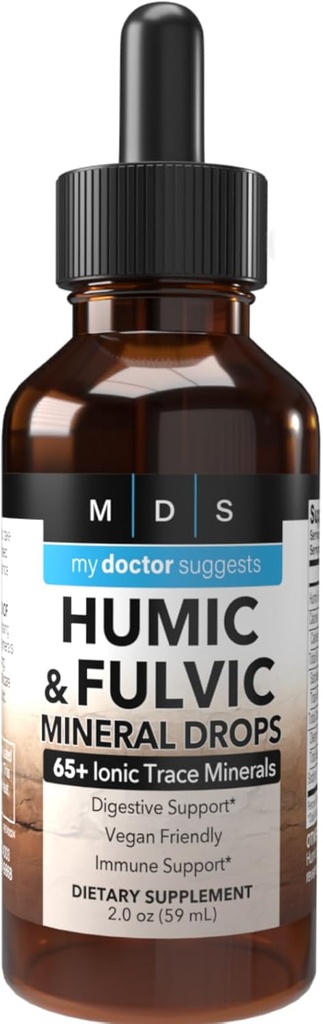 Humic " Fulvic Acid Supplement - Enhanced Nutrient Absorption " Detox, 2oz Liquid - Optimal Wellness Formula