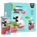 Hethstia Konjac Jelly, Lychee Konjac Jelly 10 Pouches with Collagen Peptides, Bajo Calorie Bebida Litchi Jello, Vitamina C Light Snacks, Sugar Free, Keto, Gluten-Free, Saludable Food Gifts