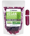 XPRS Nutra Tamaño 0 Empty Capsules - 100 Conde Empty Vegan Capsules - Vegetarian Pills - DIY Vegetable Capsule Filling - Veggie Pill Caps for Do-It-youself Suplementos (Purple Carrot)