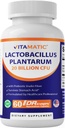 Vitamatic Lactobacillus Plantarum - 20 Billones por cápsula DR - 60 Cuenta - Apoyo Digestivo - Hecho con fibra prebiótica