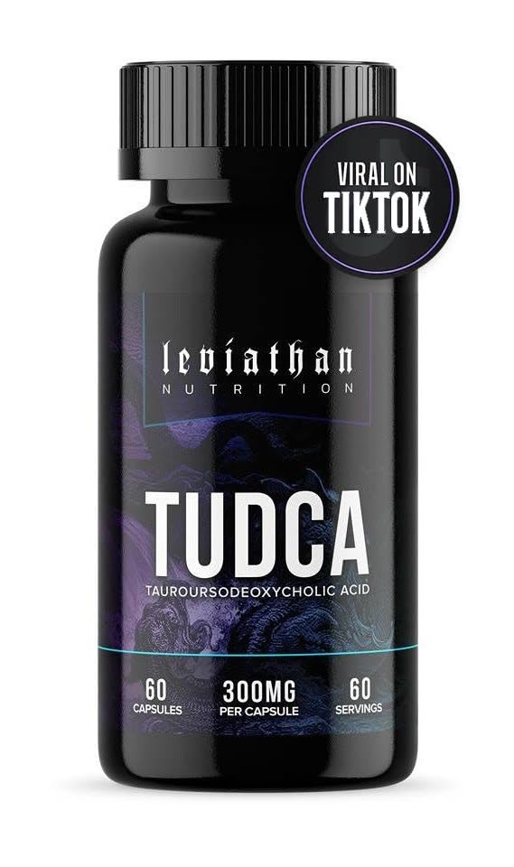 Leviathan Nutrition TUDCA Bile Salts 300mg - Tudca (Tauroursodeoxycholic Acid) Suplemento 60 Capsules