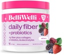 Belli Welli Fiber Supplement for Women &amp; Hombres – Premium Daily Fiber Powder from Organic Acacia with Added Collagen, Electrolytes & Probiotics – No Bloat, Constipation " Gut Health Support (Wild Berry)