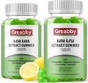 Kava Gummies 1000mg Chewable Kava Supply, Natural Lemon Flavor, 120 Vegan Gummies, Stress Relief & Relax Supplement